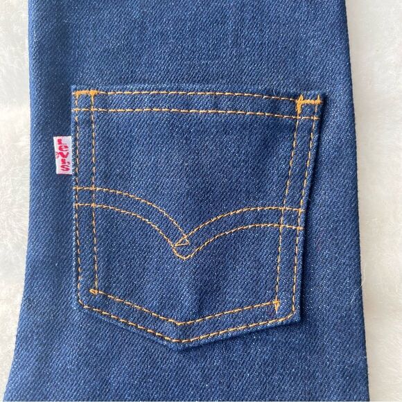 RARE Vintage 70s Levi’s Denim Jean Christmas Stocking Sock Indigo Blue USA - Picture 11 of 13